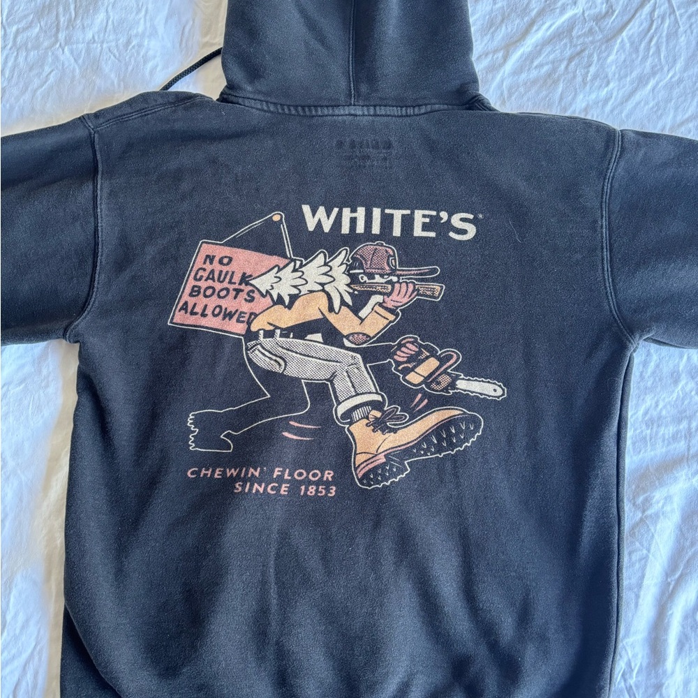 White's Graphic Hoodie in Black